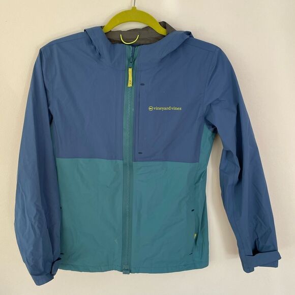 Vineyard Vines Blue and Teal Jacket Rainwear Windbreaker - Picture 1 of 6